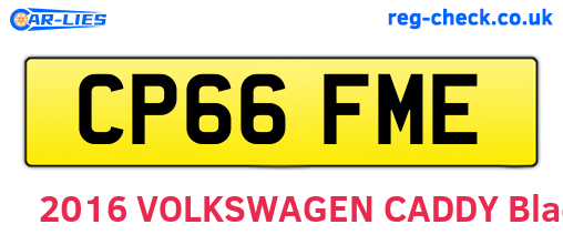 CP66FME are the vehicle registration plates.