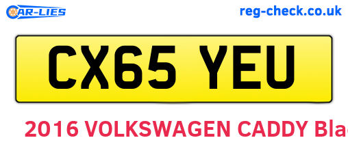 CX65YEU are the vehicle registration plates.