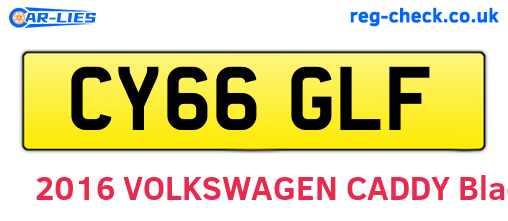 CY66GLF are the vehicle registration plates.