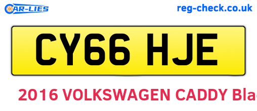 CY66HJE are the vehicle registration plates.
