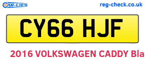 CY66HJF are the vehicle registration plates.