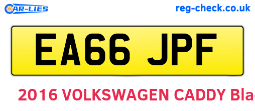 EA66JPF are the vehicle registration plates.