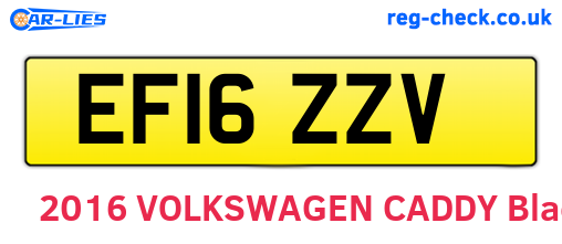 EF16ZZV are the vehicle registration plates.