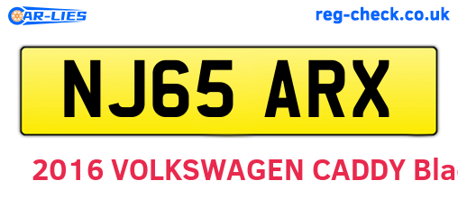 NJ65ARX are the vehicle registration plates.