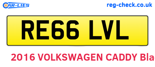 RE66LVL are the vehicle registration plates.