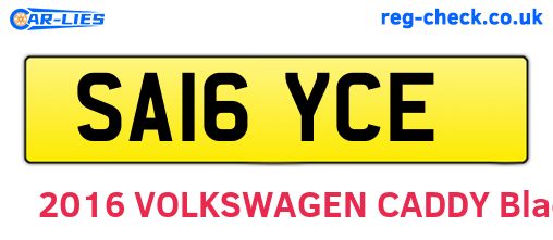 SA16YCE are the vehicle registration plates.