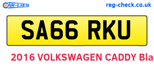 SA66RKU are the vehicle registration plates.