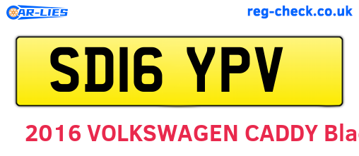 SD16YPV are the vehicle registration plates.