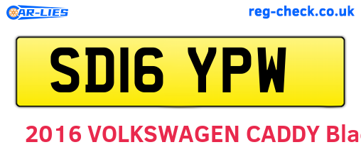 SD16YPW are the vehicle registration plates.