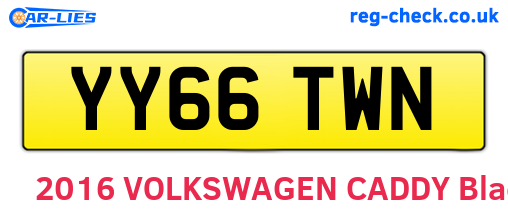 YY66TWN are the vehicle registration plates.