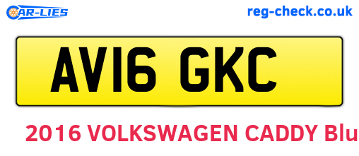 AV16GKC are the vehicle registration plates.