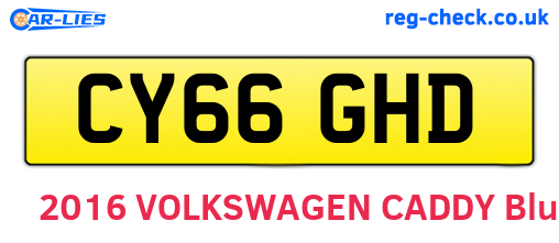 CY66GHD are the vehicle registration plates.