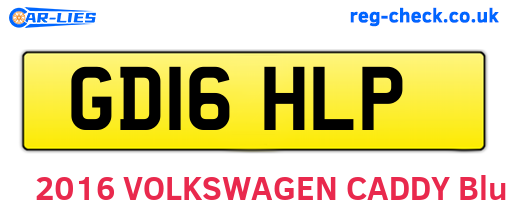 GD16HLP are the vehicle registration plates.
