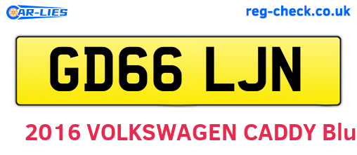 GD66LJN are the vehicle registration plates.