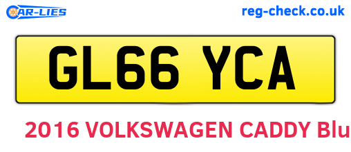 GL66YCA are the vehicle registration plates.