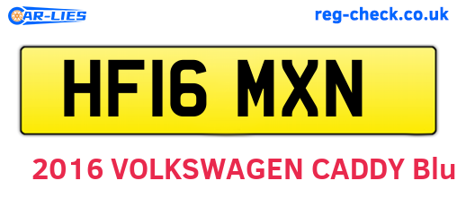 HF16MXN are the vehicle registration plates.