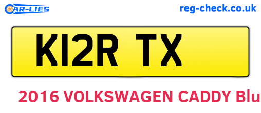 K12RTX are the vehicle registration plates.