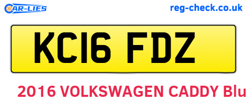 KC16FDZ are the vehicle registration plates.