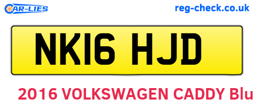 NK16HJD are the vehicle registration plates.