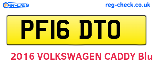 PF16DTO are the vehicle registration plates.