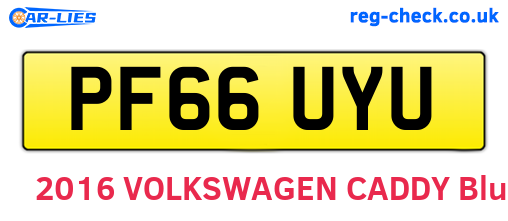PF66UYU are the vehicle registration plates.