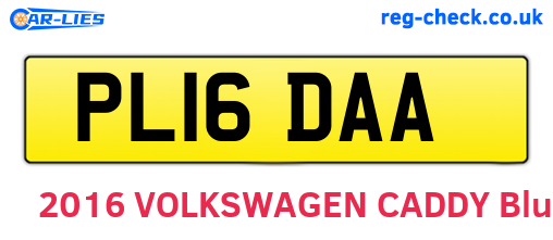PL16DAA are the vehicle registration plates.