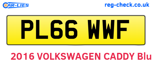 PL66WWF are the vehicle registration plates.