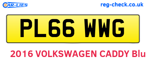 PL66WWG are the vehicle registration plates.