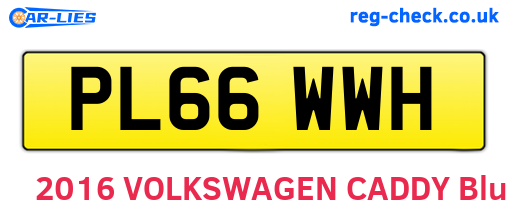 PL66WWH are the vehicle registration plates.