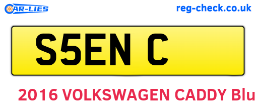 S5ENC are the vehicle registration plates.
