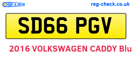 SD66PGV are the vehicle registration plates.