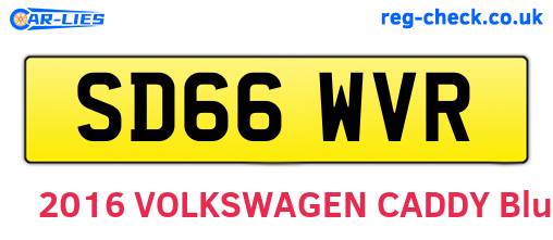 SD66WVR are the vehicle registration plates.