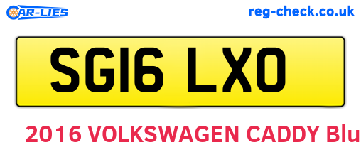 SG16LXO are the vehicle registration plates.