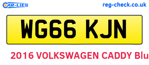 WG66KJN are the vehicle registration plates.