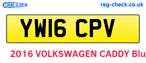 YW16CPV are the vehicle registration plates.