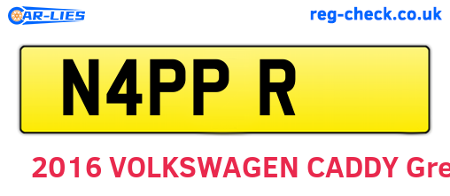N4PPR are the vehicle registration plates.
