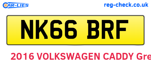 NK66BRF are the vehicle registration plates.