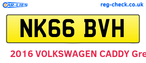 NK66BVH are the vehicle registration plates.