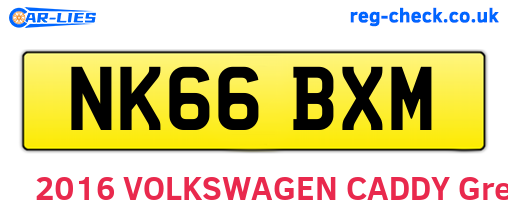 NK66BXM are the vehicle registration plates.