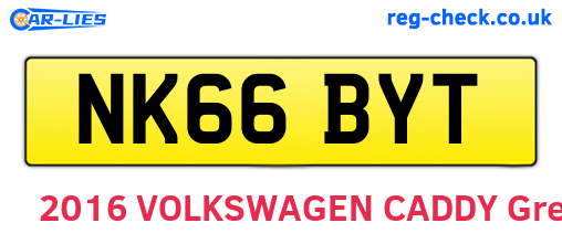 NK66BYT are the vehicle registration plates.