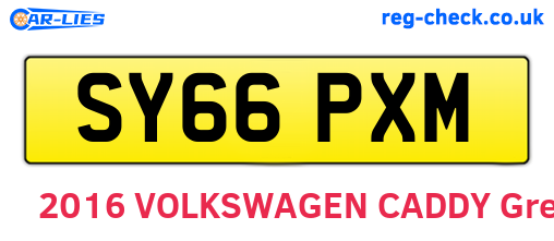 SY66PXM are the vehicle registration plates.