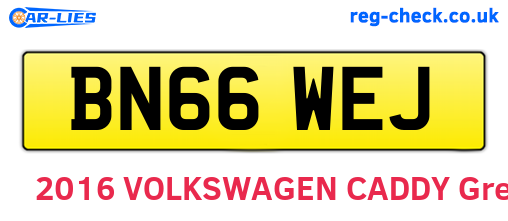 BN66WEJ are the vehicle registration plates.