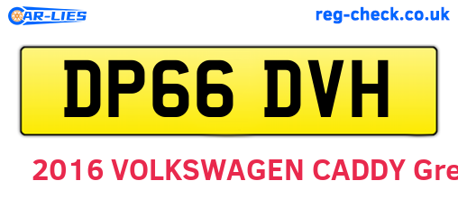 DP66DVH are the vehicle registration plates.