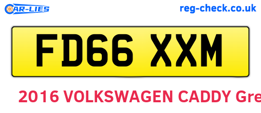 FD66XXM are the vehicle registration plates.