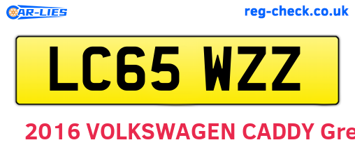 LC65WZZ are the vehicle registration plates.