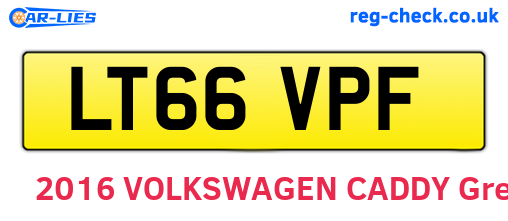 LT66VPF are the vehicle registration plates.