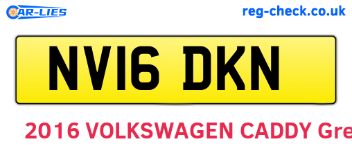 NV16DKN are the vehicle registration plates.