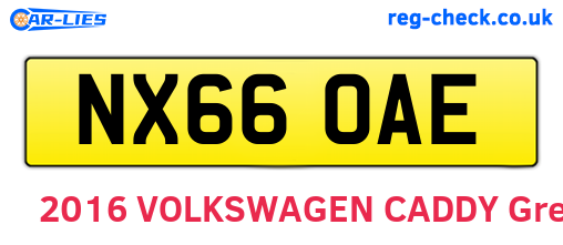 NX66OAE are the vehicle registration plates.