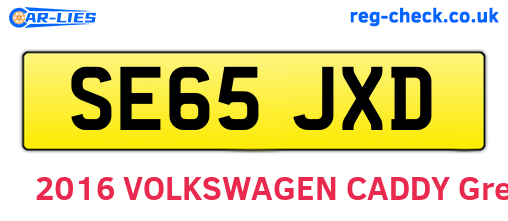 SE65JXD are the vehicle registration plates.