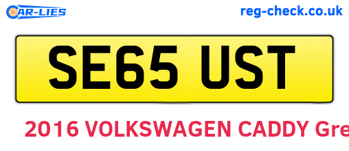 SE65UST are the vehicle registration plates.